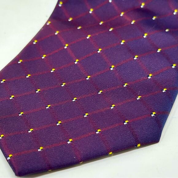 Gucci 100% Silk Necktie - Iridescent maroon/purple & Gold - Picture 3 of 7